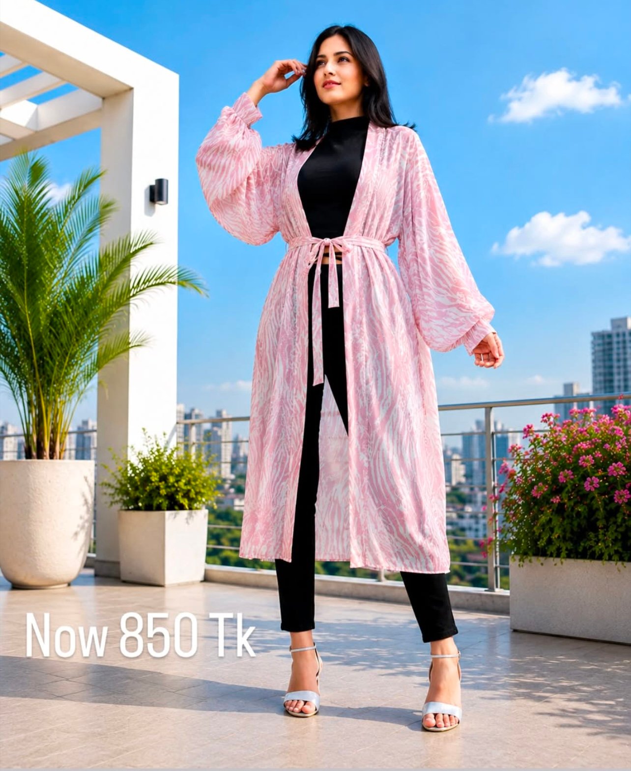Ribbon shrug pinkflash