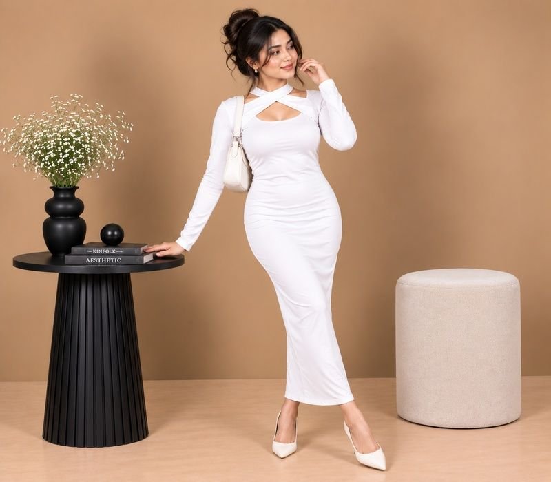 Cross Shoulder Bodycon