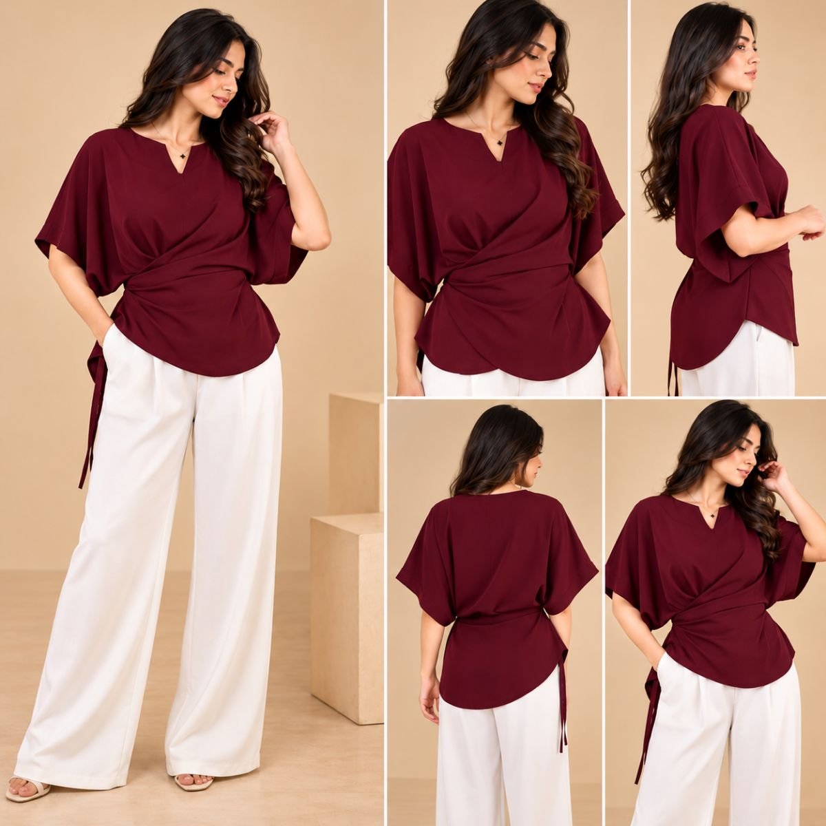 Wrap kaftan top