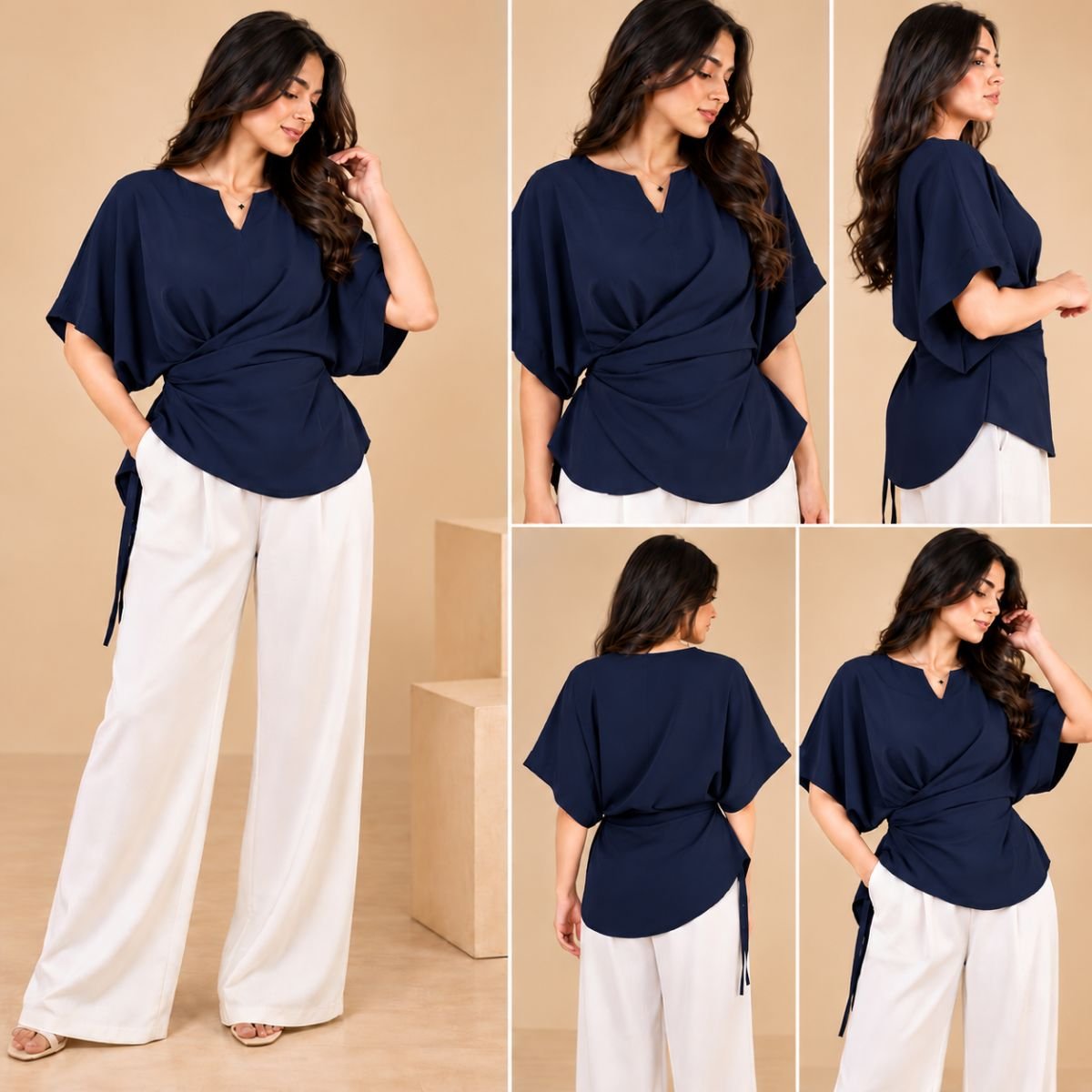 Wrap kaftan top
