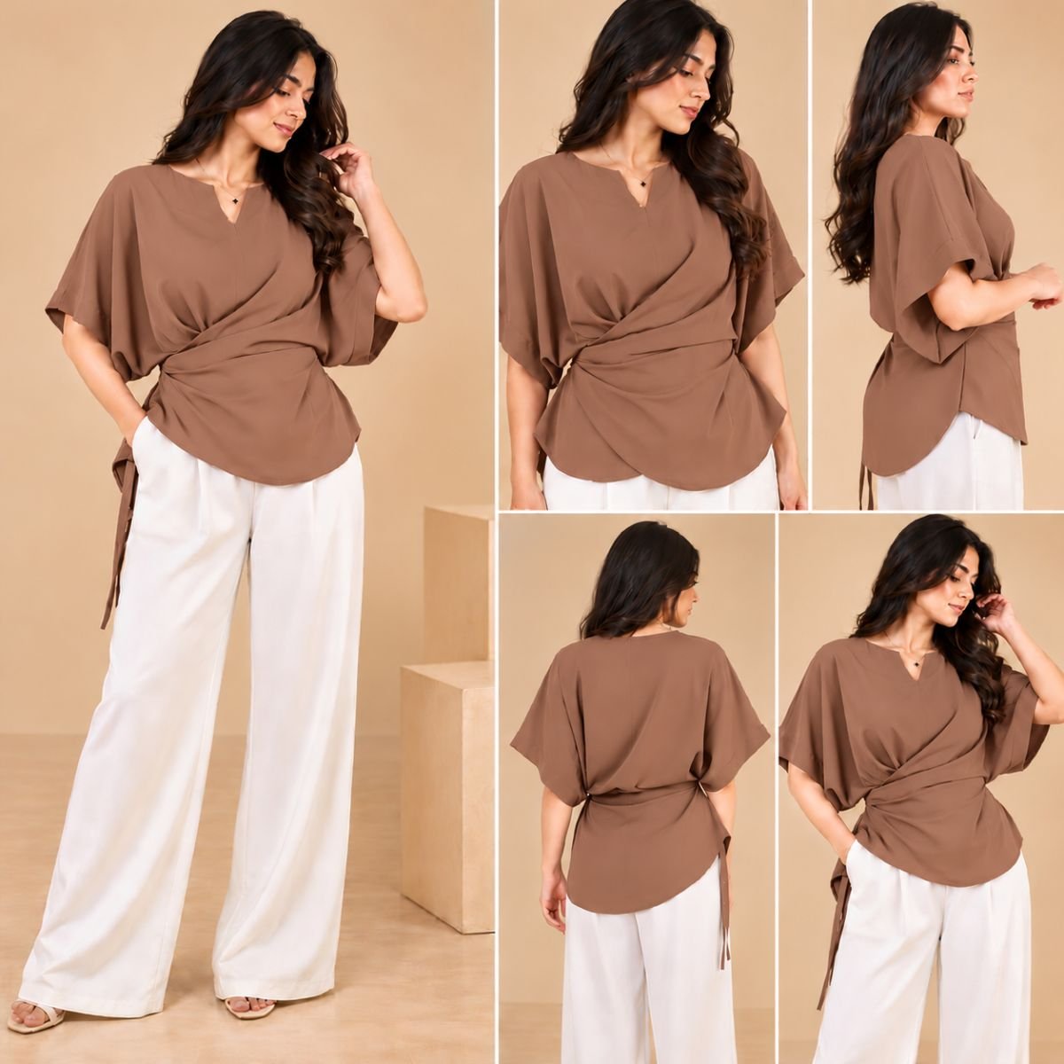 Wrap kaftan top