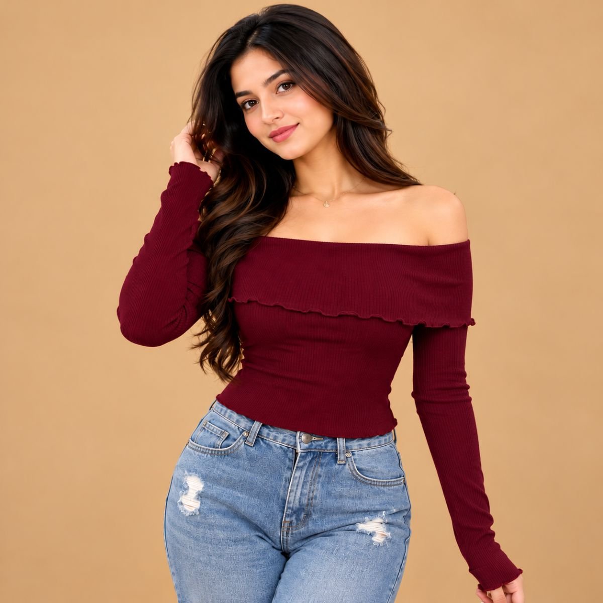 Chic Piku  Off-shoulder Top