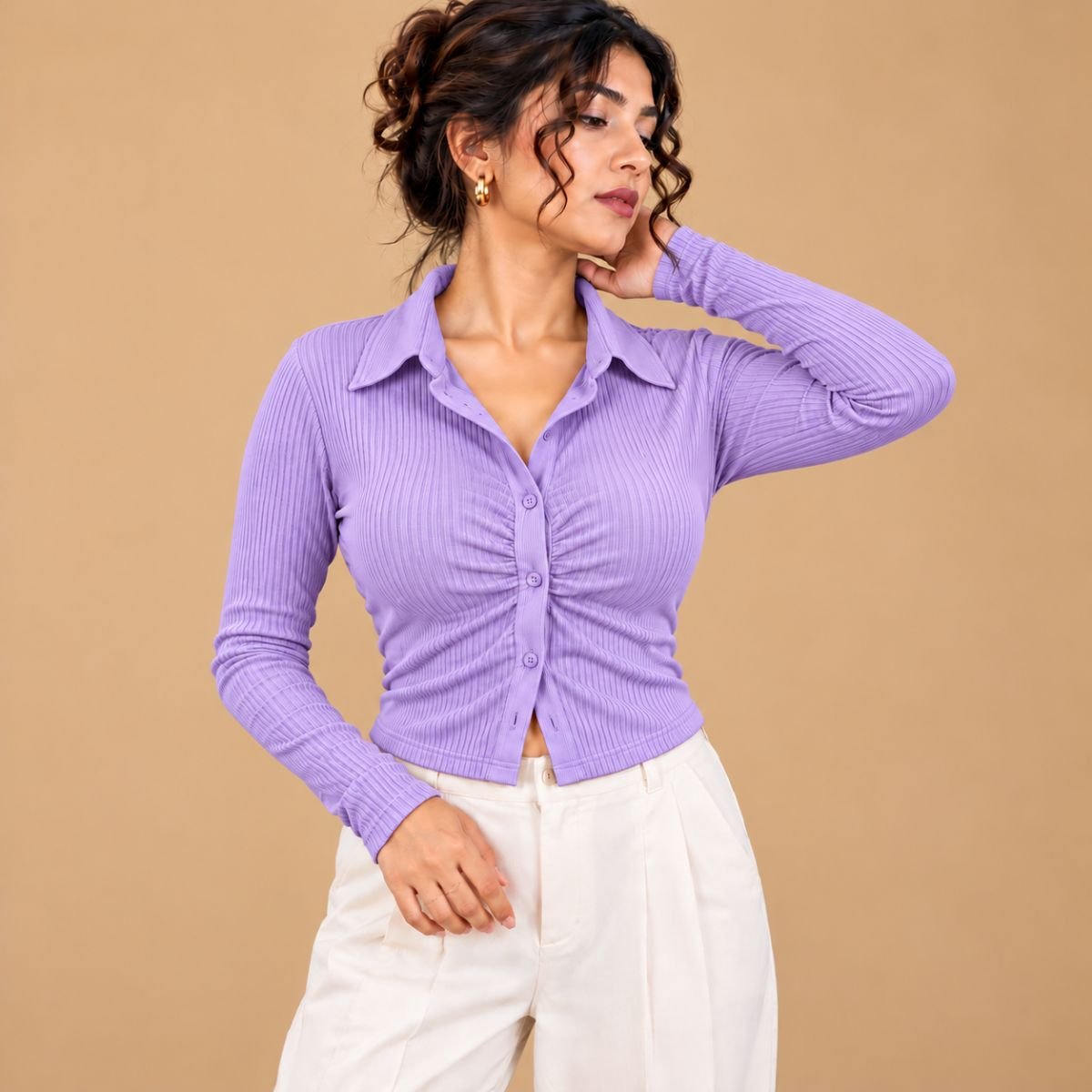 Everyday chic elastic shirt