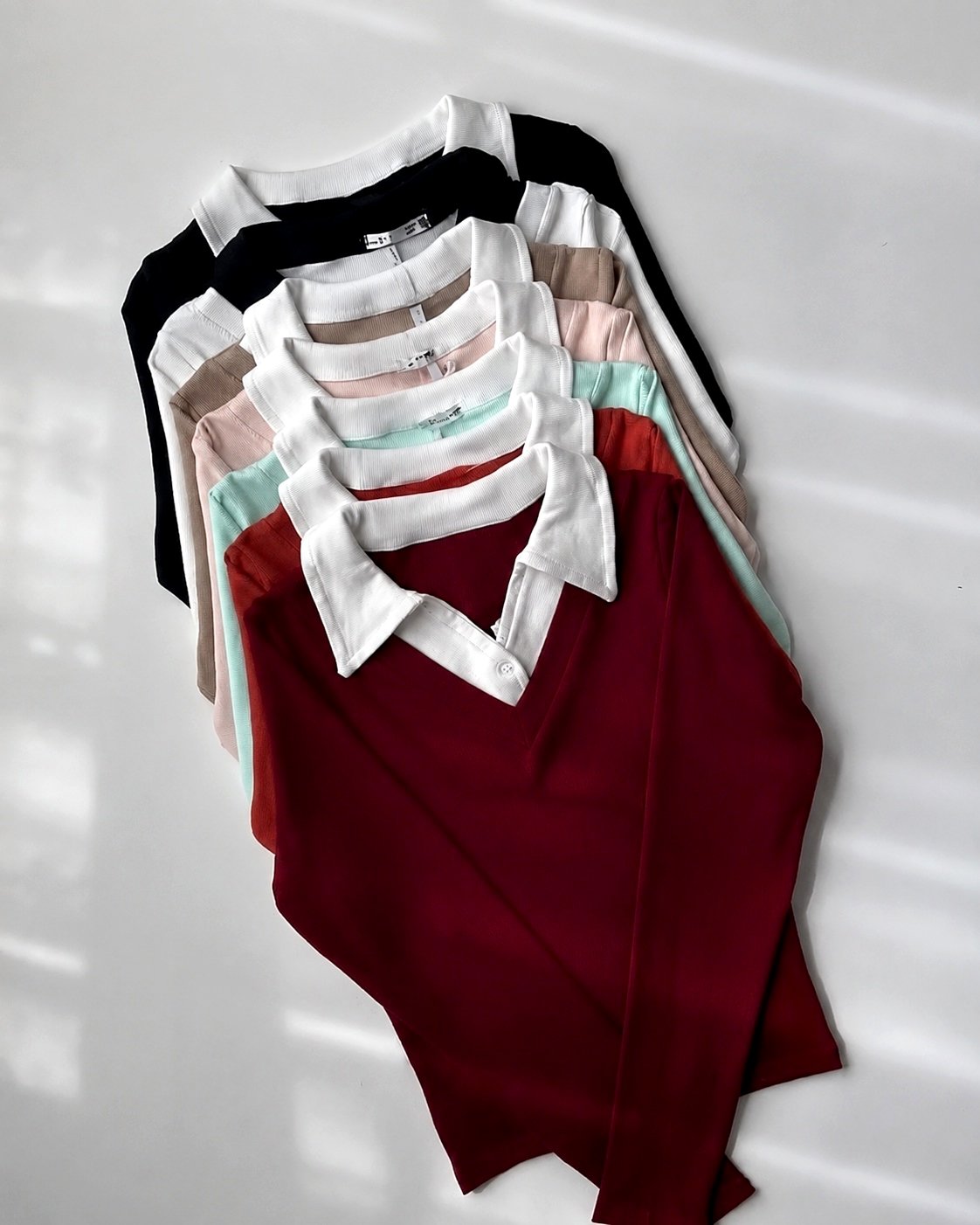 2 Color full Sleeve Polo Top