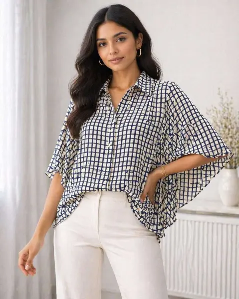 Printed kaftan top mathbook 011