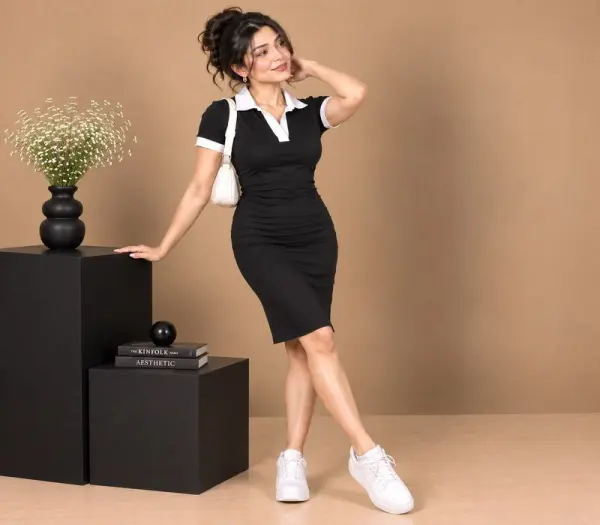 Double Collar Polo Bodycon