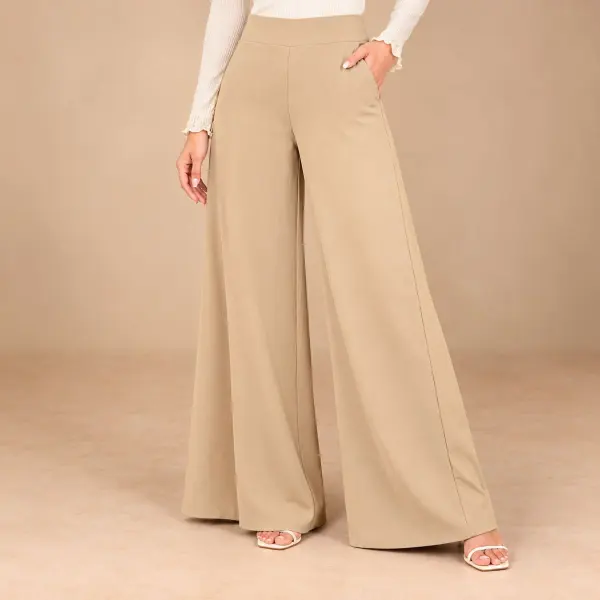 High waisted wide leg pant