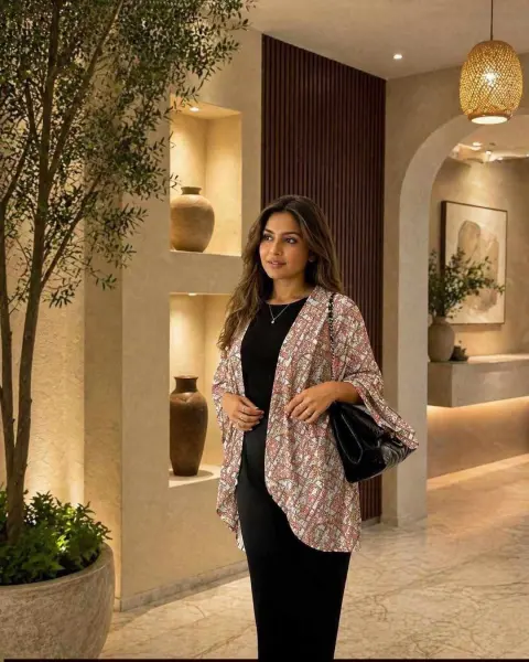 Chic Printed shrug puzzle
